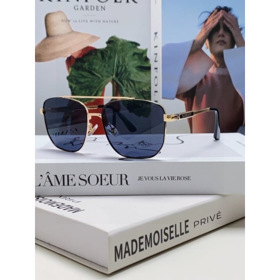 Burberry Gold-Tone Aviator Sunglasses